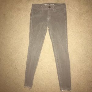 American Eagle Super stretch jeggings in gray